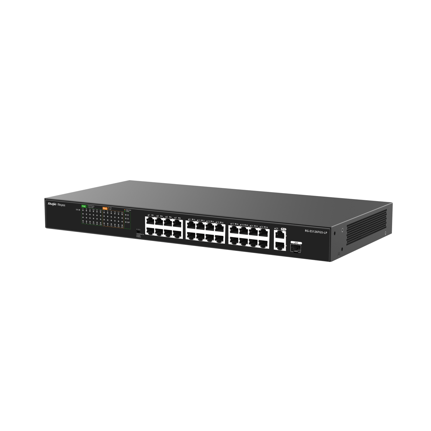2-Portlu Gigabit ile 24-Portlu 10/100 Mbps Yönetilmeyen PoE Anahtarı