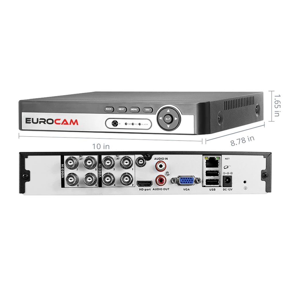8 KANAL 5MP H265+PLUS - AHD TVI CVI ANALOG + IP - HİBRİT KOAKSİYEL SES DESTEKLİ DVR KAYIT CİHAZI
